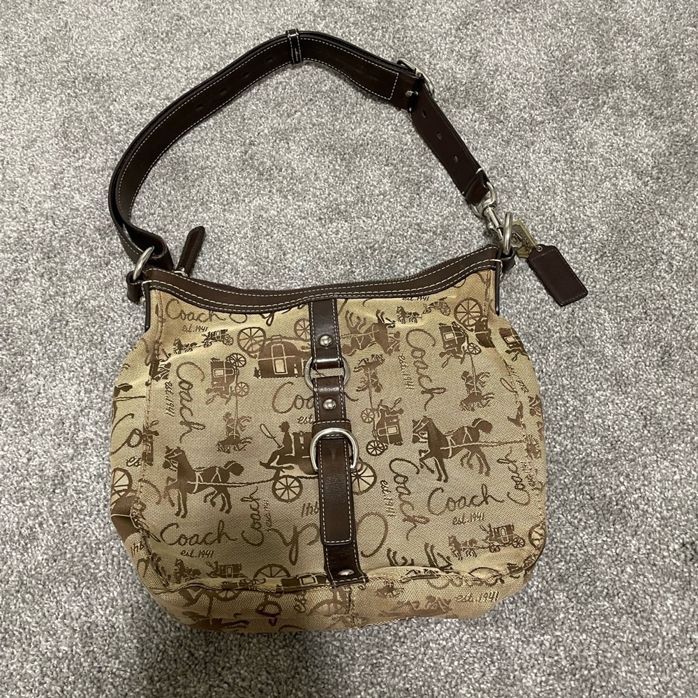 Brown coach purse